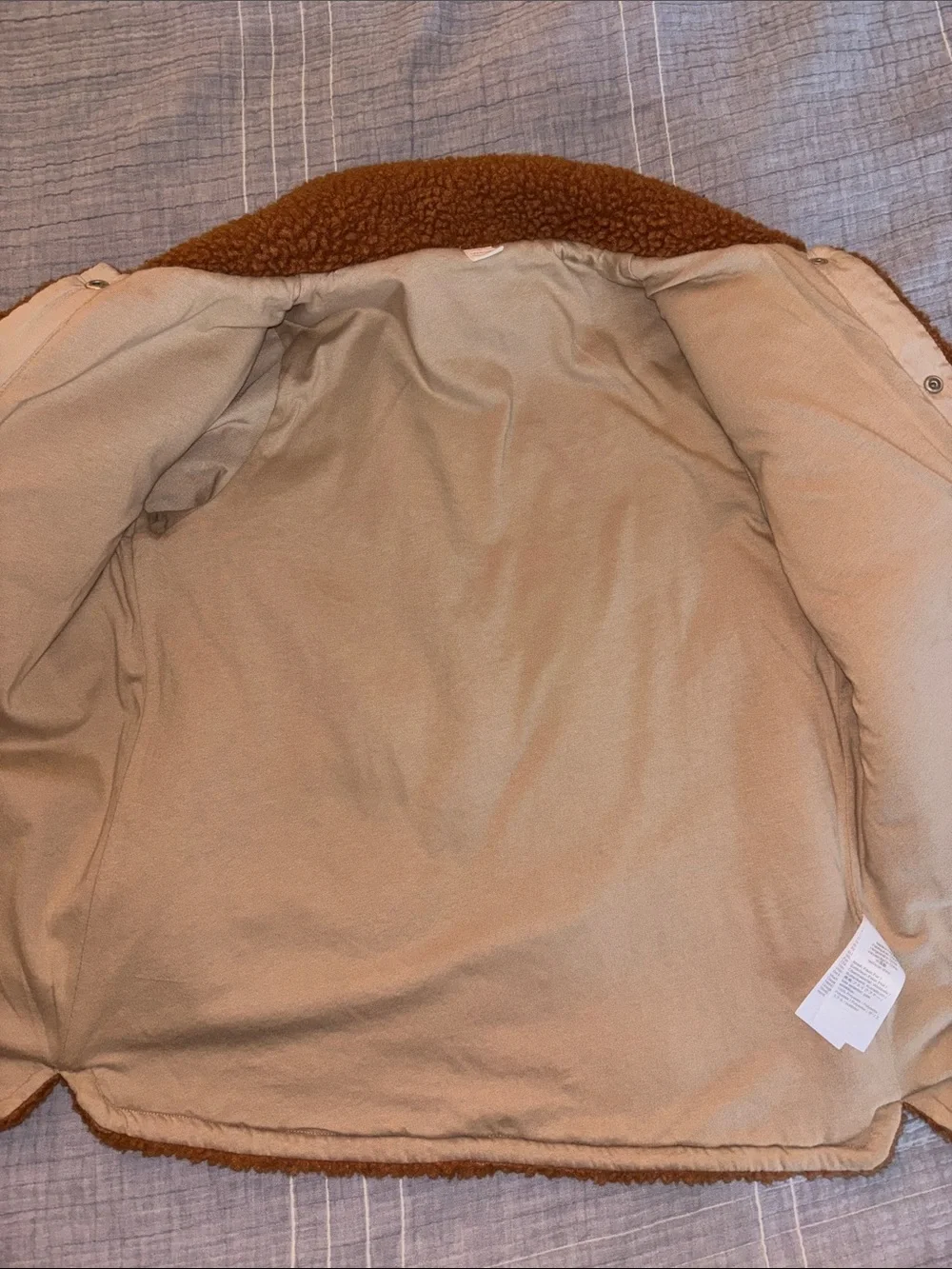 Crewcuts Cozy kids Teddy Sherpa Jacket in Rust